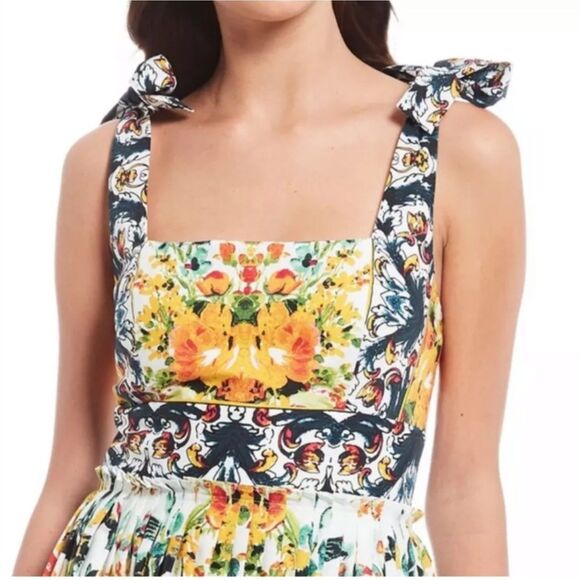 Antonio Melani Kelsey Poplin Dress in Tiger Lily NWT Size 6 - Picture 4 of 10